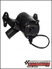 Meziere WP301SP 300 Series , Electric Water Pump With Low Pressure Port, Chev Small Block, 55GPM, Black Anodized Finish