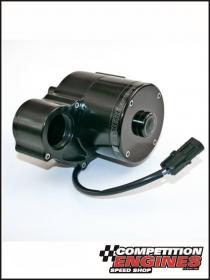 Mezire WP361, 300 Series Radiator Mounted Electric Water Pump Single Outlet, 55 GPM, Black Anodized Finish