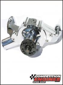 Meziere WP401UP, 400 Series Mechanical Water Pump, Chev Small Block Short-style, Standard Rotation, Polished Finish