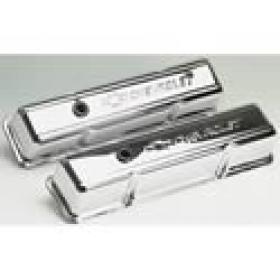Proform Stamped Steel Valve Covers Tall Chrome With Chevtolet Logo Suit SBC