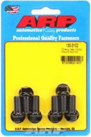ARP 130-3102 ENGINE MOUNT  Bolts, Black Oxide, Hex, Mount to Block, Chevy, Small, Big Block, Set of 6