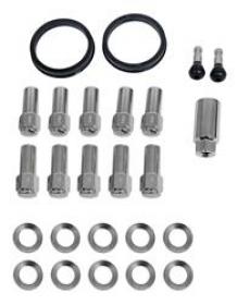 RACE STAR 601-1428-10   Wheel Installation Kit   Lug Nuts 14mm x 1.50 RH (Closed) Concentric Rings, Valve Stems 