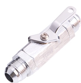 <strong>Shut Off Valve -8AN </strong><br />Silver Finish