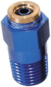 <strong>Straight 1/8" NPT to 1/4" Nylon Quick Release Fitting</strong><br /> Blue Finish.
