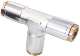 <strong>1/4" Nylon Quick Release Tee Fitting</strong> <br /> Silver Finish.