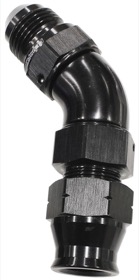 <strong>45° Tube to Male AN Adapter 1/4" to -4AN </strong><br />Black Finish. Suits Aeroflow, Moroso & Russell Tubing
