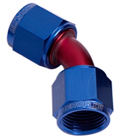 <strong>45° Female Swivel Coupler -3AN</strong><br /> Blue Finish