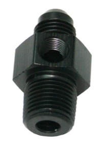 <strong>Male NPT to Adapter 1/8" to -4AN with 1/8" Port</strong><br /> Black Finish