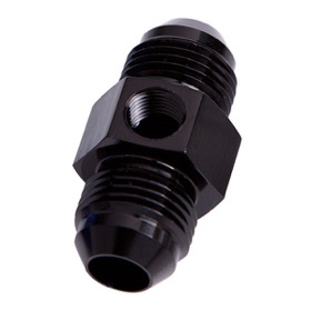 <strong>Straight Male to Male with 1/8" Port -3AN </strong><br /> Black Finish
