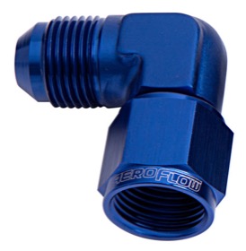 <strong>90° Female/Male Flare Swivel -3AN</strong> <br /> Blue Finish