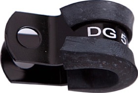 <strong>Cushioned P-Clamps 1/2" (12.6mm)</strong> <br />Black Finish, 5 Pack