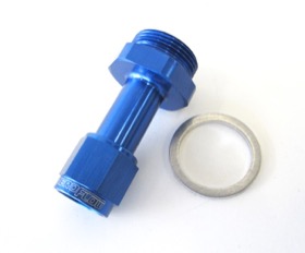 <strong>Carburettor Adapter - Female -6AN</strong><br /> Blue Finish. Suit Holley