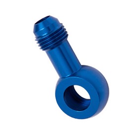 <strong>Alloy AN Banjo Fitting 16mm to -6AN</strong> <br />Blue Finish