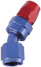 <strong>200 Series PTFE 30° Hose End -3AN</strong> <br /> Blue/Red Finish. Suit 200 Series Hose
