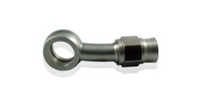 <strong>Stainless Steel 30° Banjo Fitting</strong> <br />10mm (3/8") Banjo to -3AN PTFE Hose End