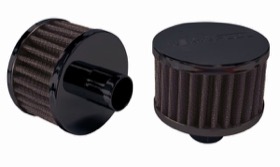 <strong>Black Push In Breather</strong><br /> 3" (76mm) O.D. x 2" (50.8mm) High, fits 1" (25.4mm) diameter grommet