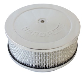<strong>Chrome Air Filter Assembly </strong><br /> 6-3/8" x 2-1/2", 5-1/8" neck, paper element
