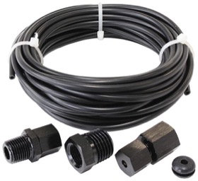 <strong>Complete 1/8" Dia. Nylon Tubing Kit</strong> <br />Black Tubing with Black Fittings & Ferrules