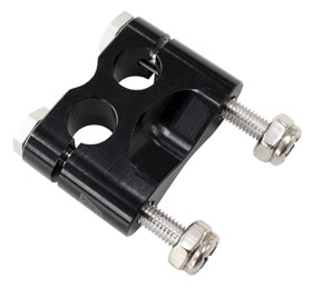 <strong>Billet Aluminium Clip Style Dual Cable Mount </strong><br />Full Clamp, Black Finish