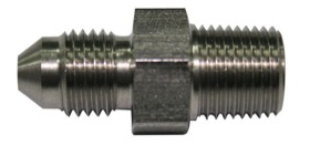 <strong>Stainless Steel NPT Male to AN Fitting</strong> <br /> 1/8" NPT to Male -4AN