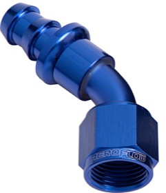 <strong>400 Series Push Lock 45° Hose End -4AN</strong> <br />Blue Finish. Suits 400 Series Hose