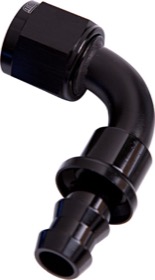 <strong>400 Series Push Lock 90° Hose End -4AN</strong> <br />Black Finish. Suits 400 Series Hose