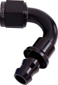 <strong>400 Series Push Lock 120° Hose End -4AN </strong><br />Black Finish. Suits 400 Series Hose
