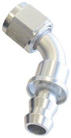 <strong>400 Series Push Lock 60° Hose End -4AN</strong> <br />Silver Finish. Suits 400 Series Hose