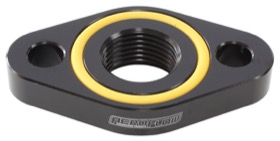 <strong>Turbo Drain Adapter </strong><br />-10AN ORB outlet, 52.4mm bolt centre, Black Finish