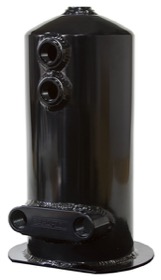 <strong>Dual Outlet EFI Pump Surge Tank - Black</strong> <br />with Dual -8 ORB Ports