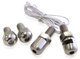 <strong>Number Plate Bolts with built in Lights</strong> <br />Stainless Steel
