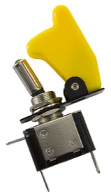 <strong>Yellow Covered LED Rocket / Missile Switch </strong><br />12v 20A