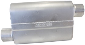 <strong>Aeroflow 5000 Series Mufflers - Offset Inlet/Offset Outlet</strong> <br />2-1/2" Inlet, 2-1/2" Outlet, 16 gauge Aluminised Steel, Chambered