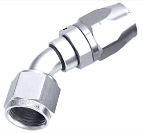<strong>500 Series Cutter Swivel 45° Hose End -4AN </strong><br />Silver Finish. Suits 100 & 450 Series Hose