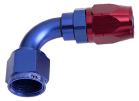 <strong>500 Series Cutter Swivel 90° Hose End -4AN </strong><br />Blue/Red Finish. Suits 100 & 450 Series Hose