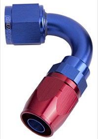 <strong>500 Series Cutter Swivel 120° Hose End -4AN </strong><br />Blue/Red Finish. Suits 100 & 450 Series Hose
