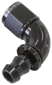 <strong>510 Series Full Flow Tight Radius Push Lock 90° Hose End -6AN (25 pack)</strong><br /> Black Finish. Suit 400 Series Hose