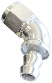 <strong>510 Series Full Flow Tight Radius Push Lock 60° Hose End -4AN</strong> <br />Silver Finish. Suit 400 Series Hose