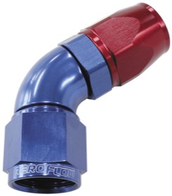 <strong>570 Series One-Piece Full Flow 60° Hose End -3AN</strong><br /> Blue/Red Finish. Suit 200 Series PTFE Hose