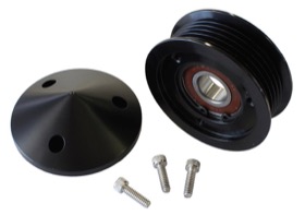 <strong>Replacement LS Tensioner Pulley</strong> <br />Black With Nose Cover & Bolts