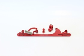 <strong>Billet Throttle Cable Bracket 4150 Style</strong> <br /> Red Finish
