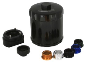 <strong>Spin On Reusable Billet Oil Filter - Black </strong><br /> Suits 3/4" & 13/16" Threads