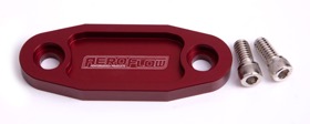 <strong>Billet Fuel Pump Block-Off Plate - Red</strong> <br />Suit Ford 302-351C