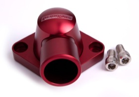 <strong>Billet Thermostat Housing - Red</strong><br /> Suit SB, BB Chevy, (Swivel)