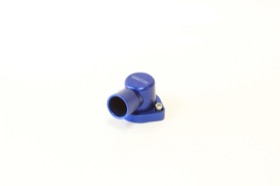 <strong>Billet 90° Thermostat Housing - Blue </strong><br />Suit Ford 302-351C