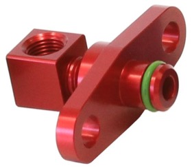 <strong>Fuel Rail Adapter (Red)</strong><br /> Suit Mitsubishi EVO 10 with 40mm Centres