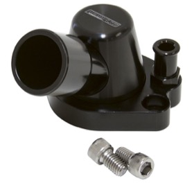 <strong>Billet Thermostat Housing - Black</strong><br /> Suit Holden 253-308, with optional heater outlet,