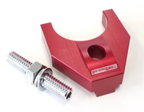 <strong>Billet Distributor Hold Down Clamp - Red</strong> <br />Suit Ford 302-351C
