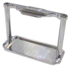 <strong>Billet Aluminium Battery Trays</strong><br /> Suit Odyssey ODPC680 battery, Polished finish