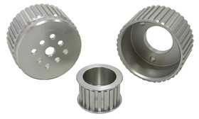 <strong>Gilmer Drive Kit (Belt not included) - Silver Finish</strong> <br />Suit Chev V8 with Short Water Pump